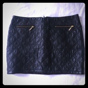 Faux leather skirt